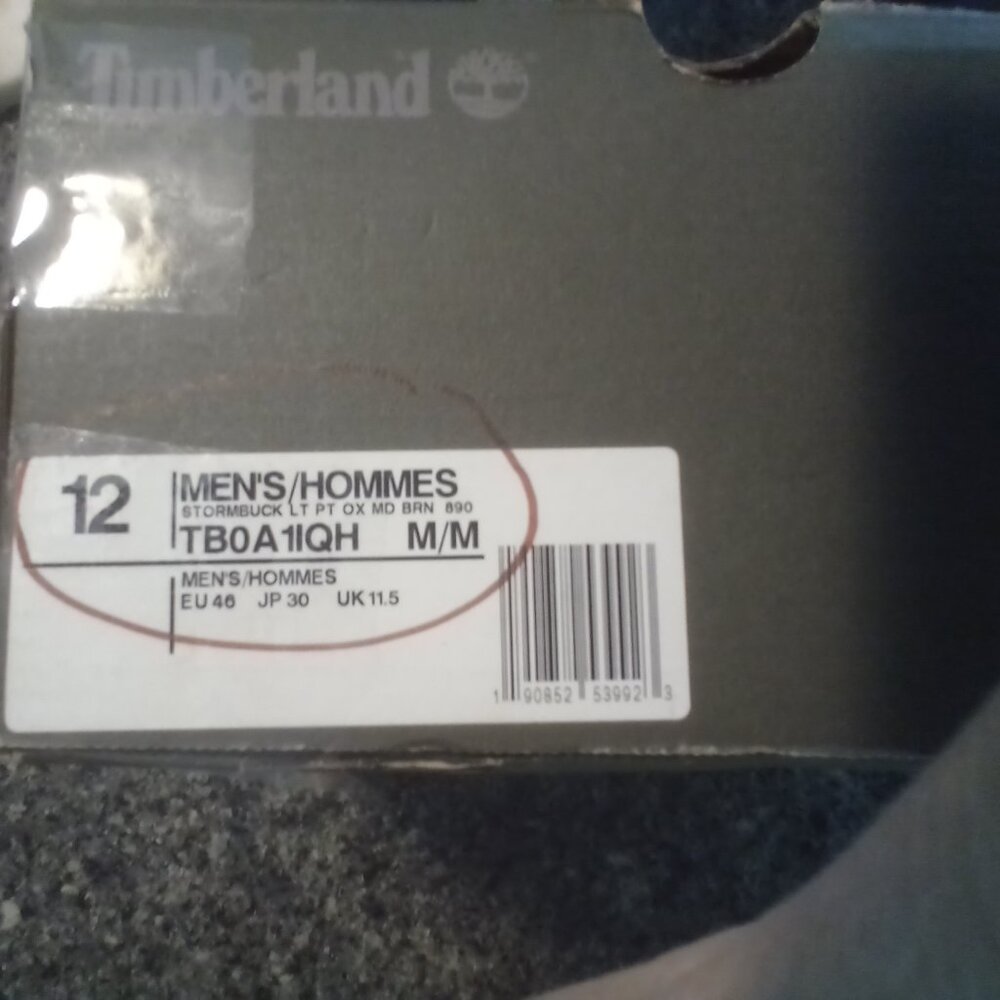Mens Timberland Hommes Stormbuck Leather shoes NWT box Size: 12 M - Picture 2 of 7